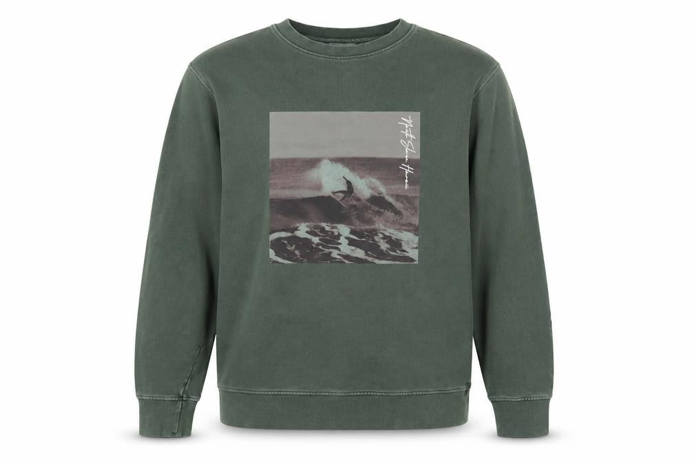 Marks and Spencer Men's Green Graphic Surf Sweatshirt Size L