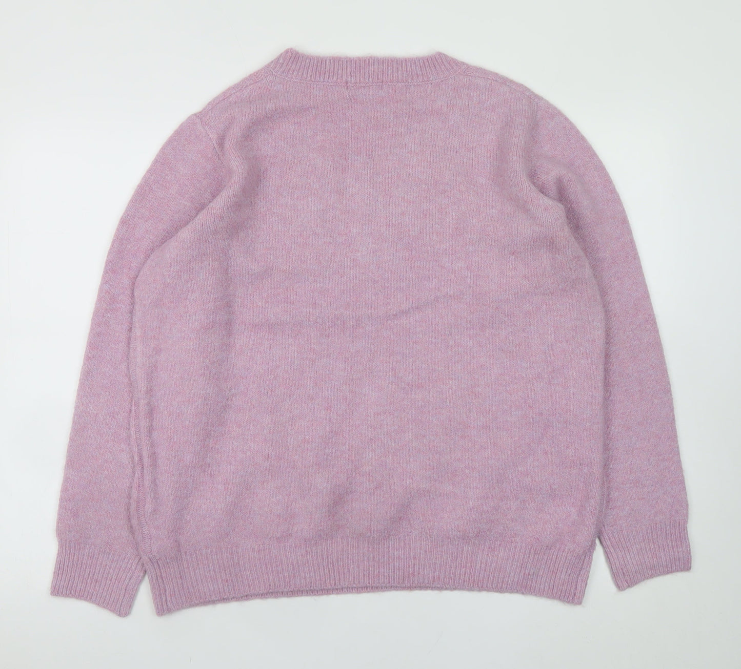 Bonmarché Women’s Pink V-Neck Cable Knit Jumper Size 18