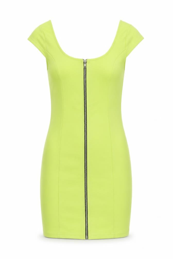 Divided by H&M Women's Yellow Short Sleeve Bodycon Dress Size 8