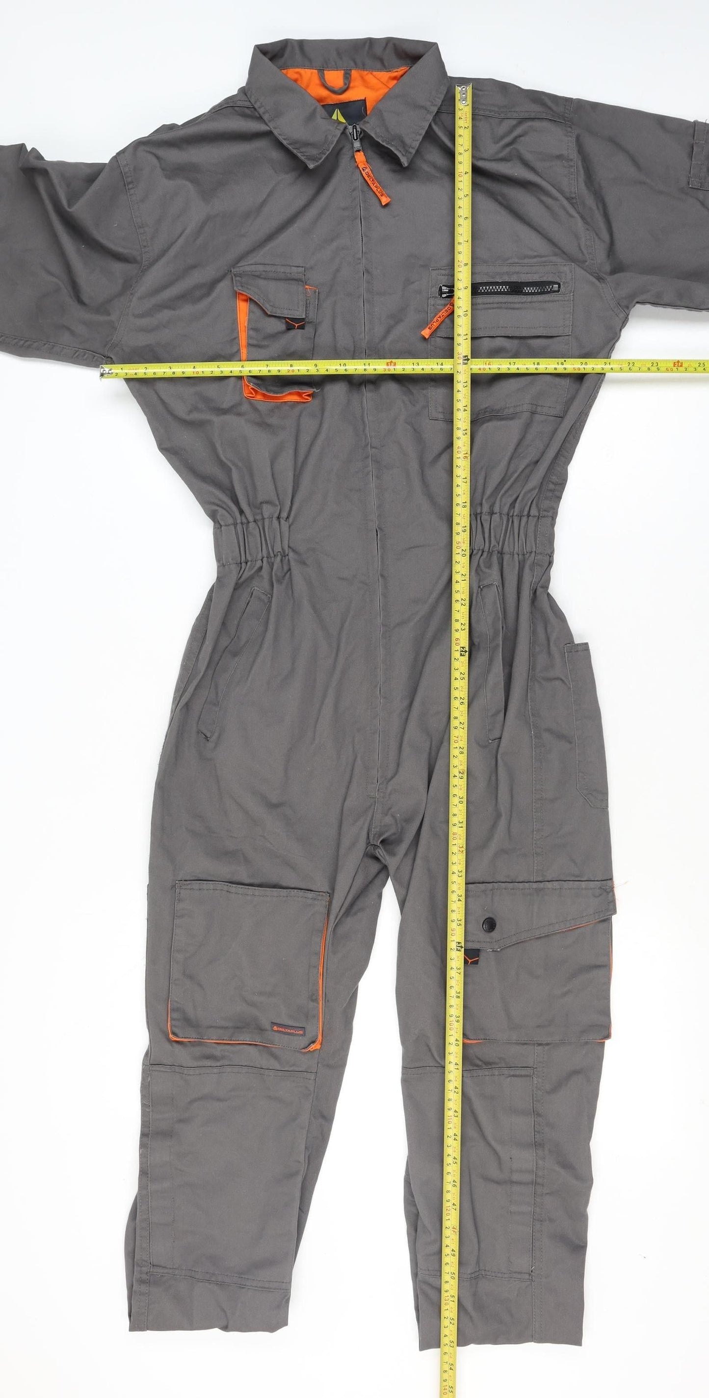 Deltaplus Men's Grey Cargo Workwear Trousers M Regular Fit
