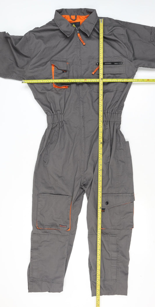 Deltaplus Men's Grey Cargo Workwear Trousers M Regular Fit