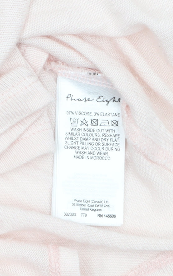 Phase Eight Women’s Pink 3/4 Sleeve Pullover Jumper Size 12