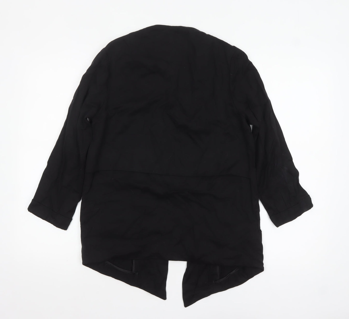 Warehouse Women’s Black Size 8 Blazer Jacket Lightweight Open Front