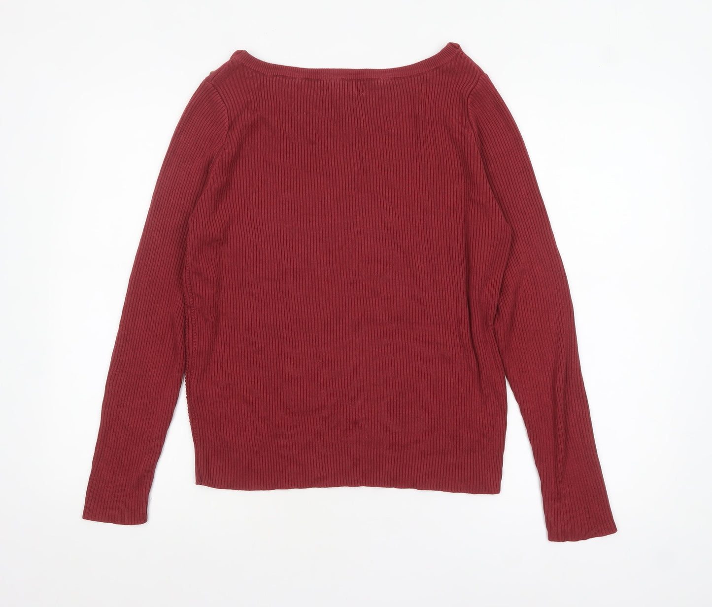 Marks and Spencer Per Una Red Boat Neck Knit Jumper Women’s Size 16