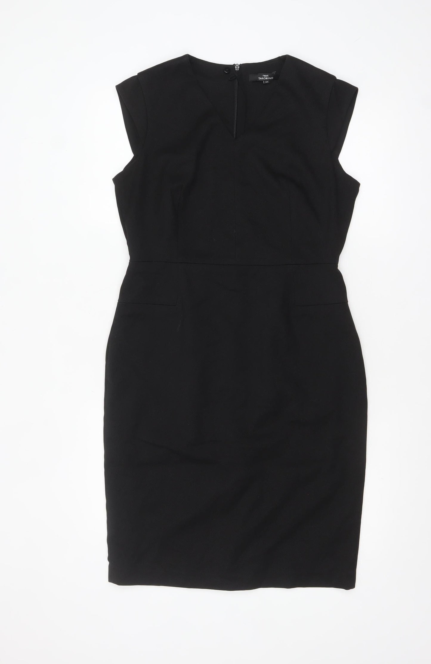 Next Women's Black Sheath Dress Size 10 Sleeveless Workwear