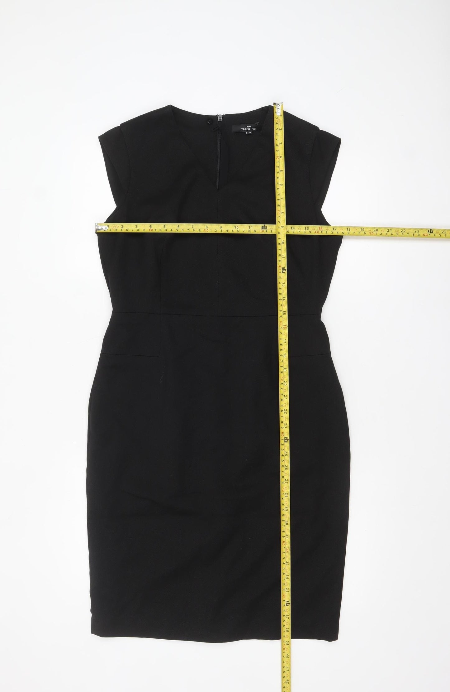 Next Women's Black Sheath Dress Size 10 Sleeveless Workwear