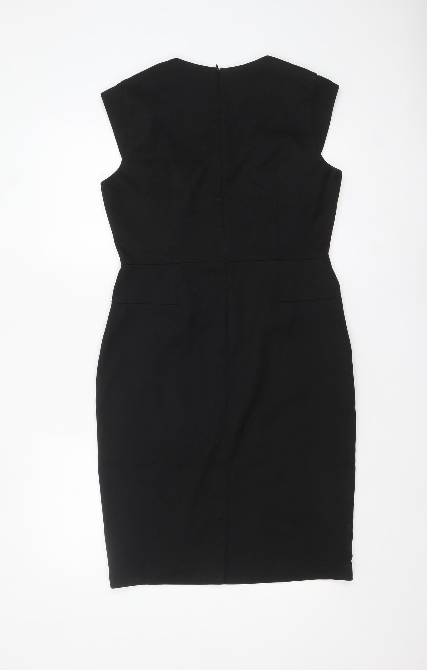 Next Women's Black Sheath Dress Size 10 Sleeveless Workwear