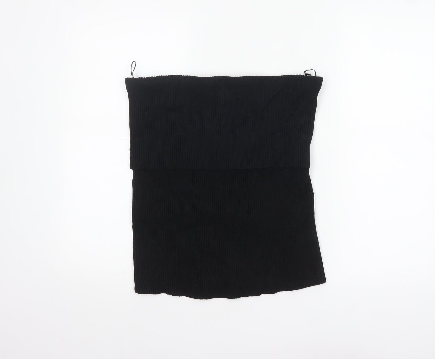 Marks and Spencer Womens Black Ribbed Strapless Top Size 22