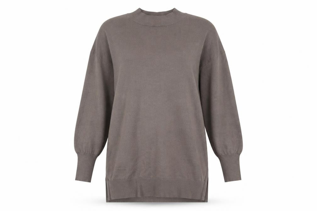 Uniqlo Women’s Brown Mock Neck Long Sleeve Tunic Jumper Size S