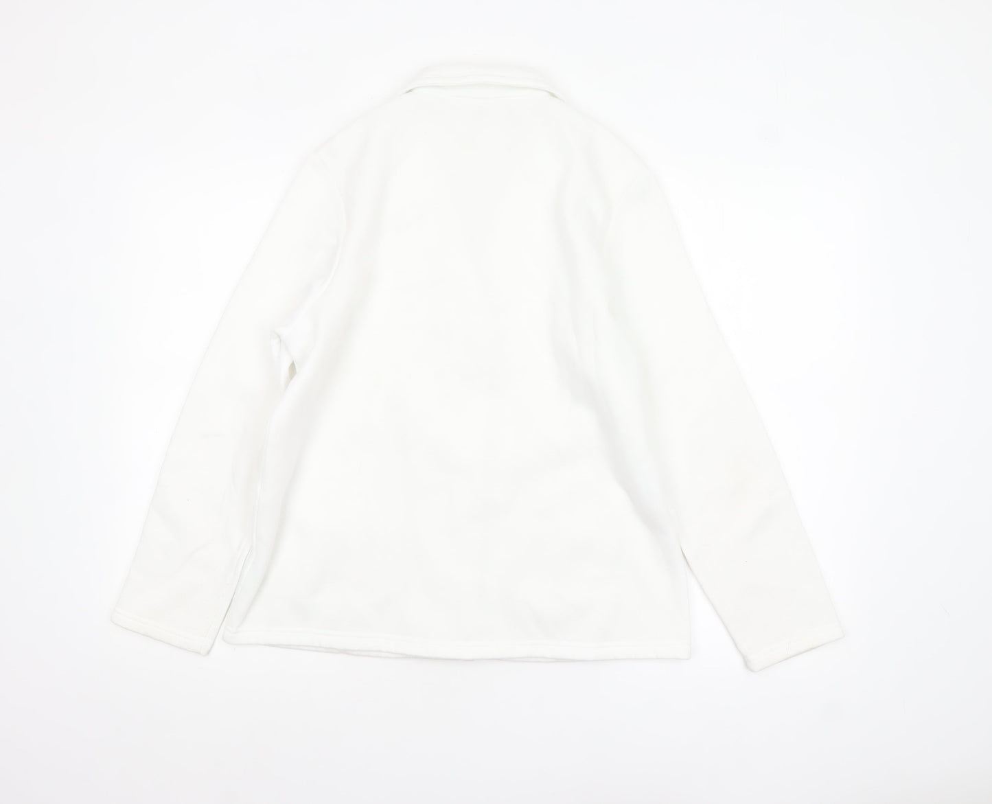 Damart Women White Size 14/16 Classic Blazer Long Sleeve Jacket