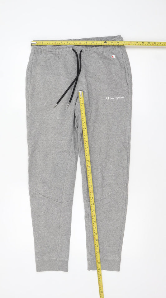 Champion Men's Grey Small Jogger Trousers with Drawstring Waist