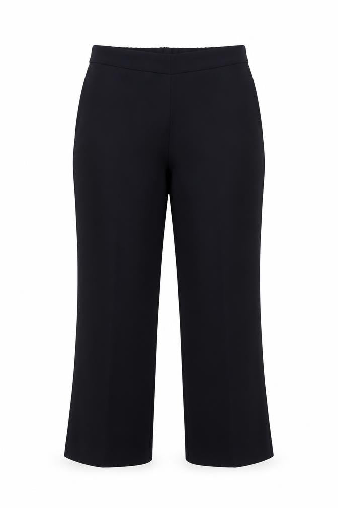 Bonmarché Women’s Black Size 12 Straight Leg Elastic Waist Trousers