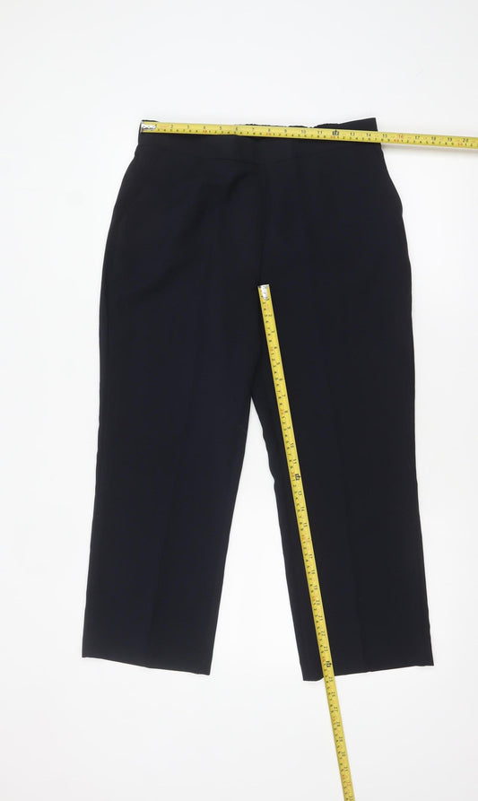 Bonmarché Women’s Black Size 12 Straight Leg Elastic Waist Trousers
