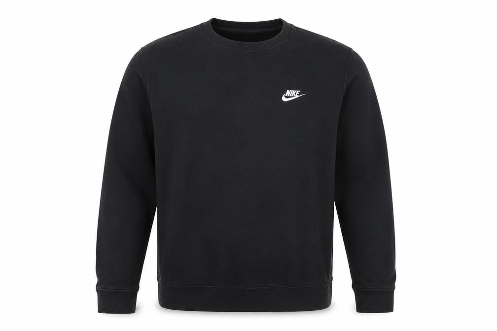 Nike Men's Black Fleece Pullover Sweatshirt M Regular Fit