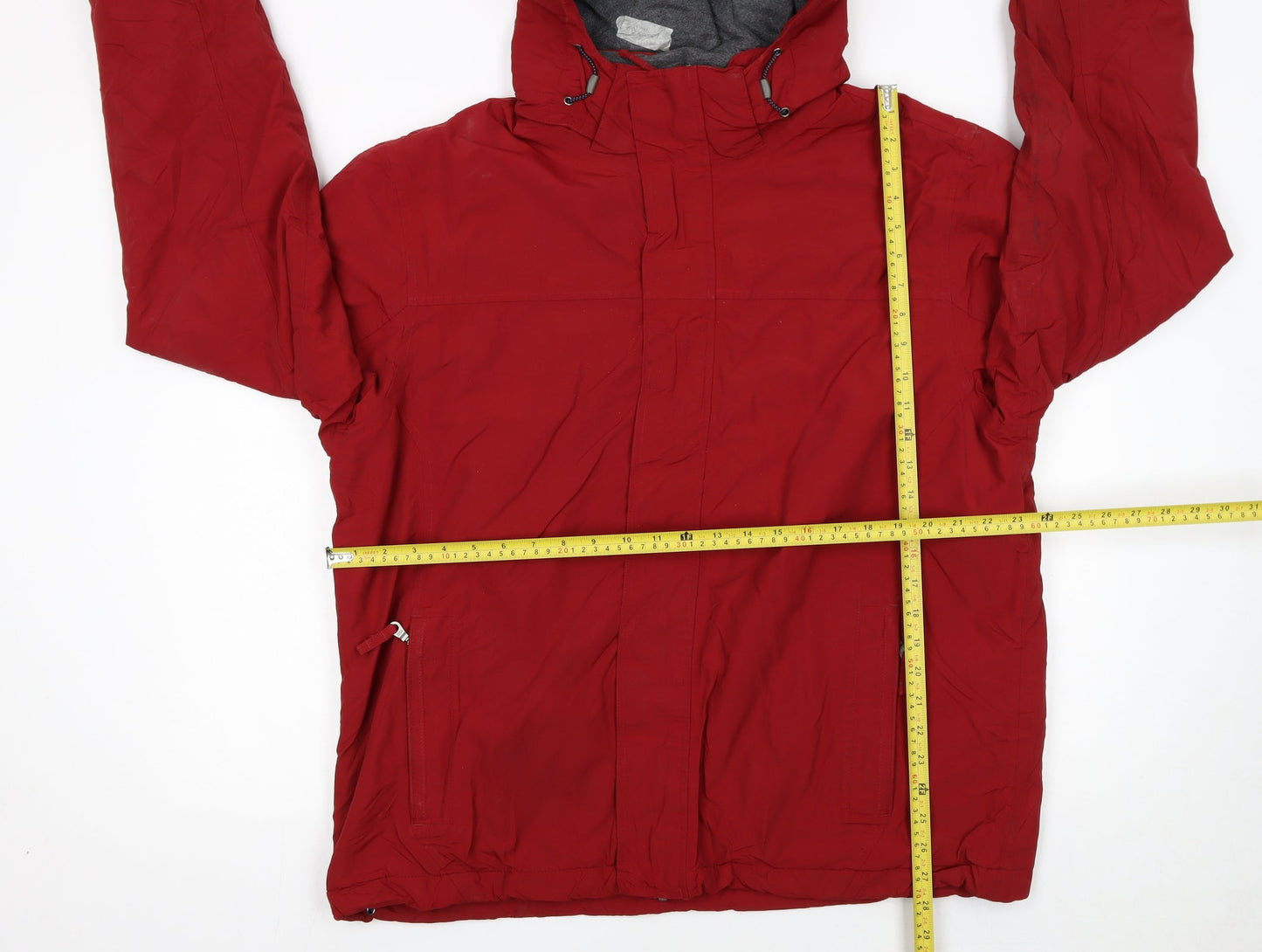 Lands' End Men's Red XL Full Zip Hooded Nylon Jackets