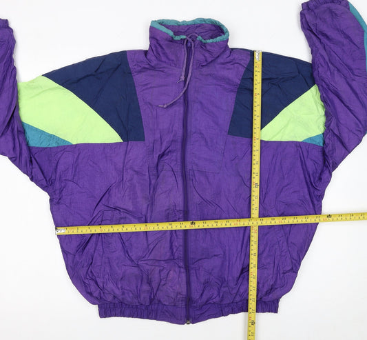 Challenge Women's Multicoloured 90s Polyamide Track Jacket Size 8