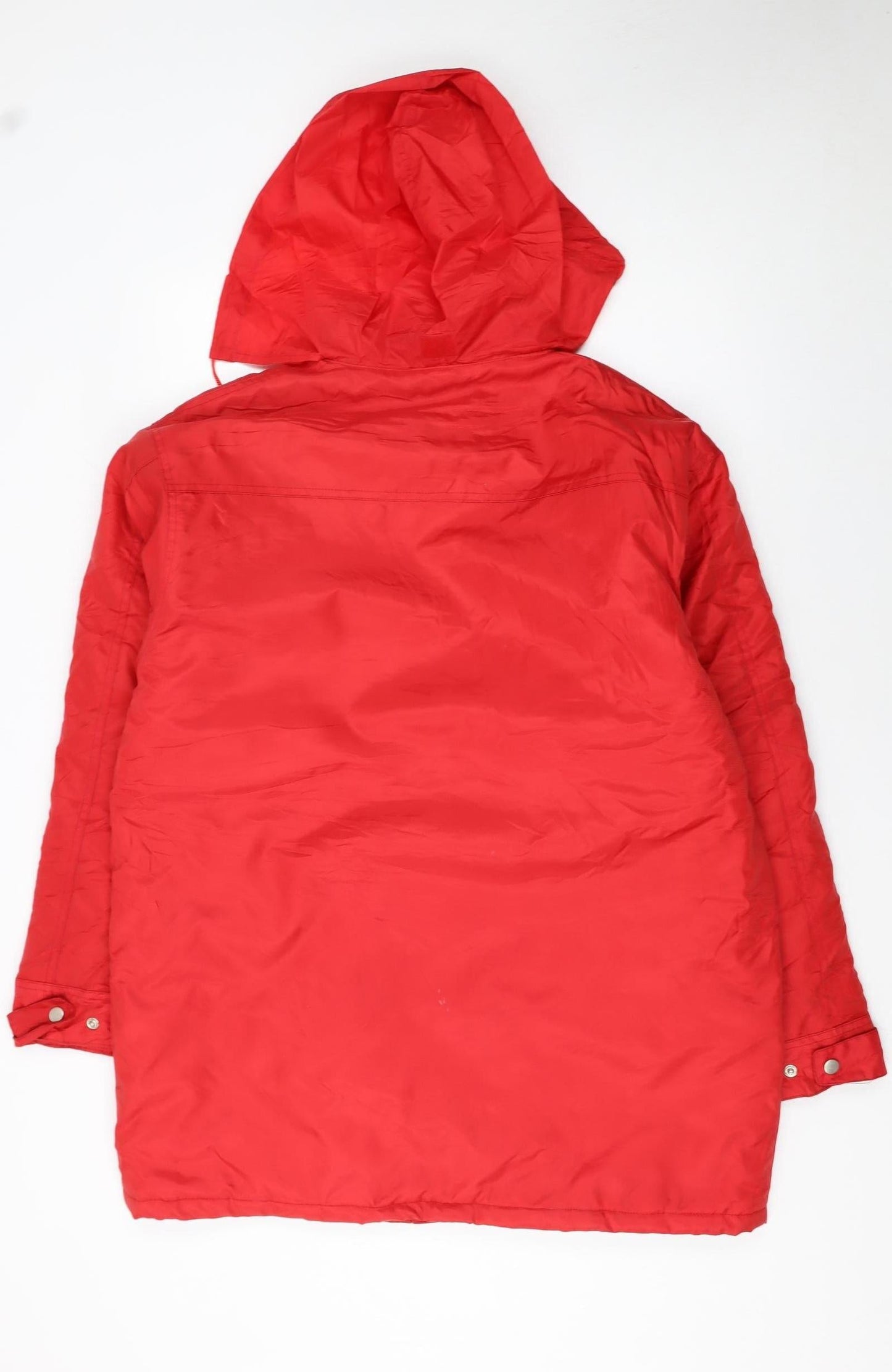 Berner Men's Red Hooded Windproof Parka Jacket Size L