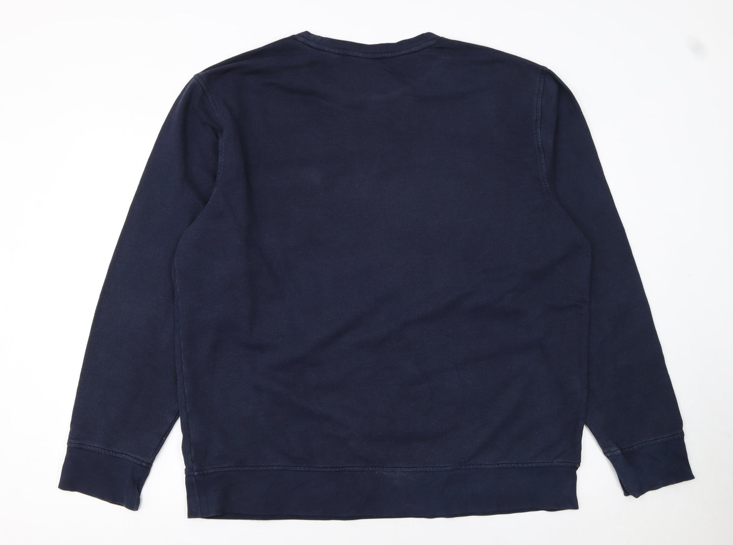 Timberland Men’s Blue 2XL Crew Neck Cotton Pullover Sweatshirt
