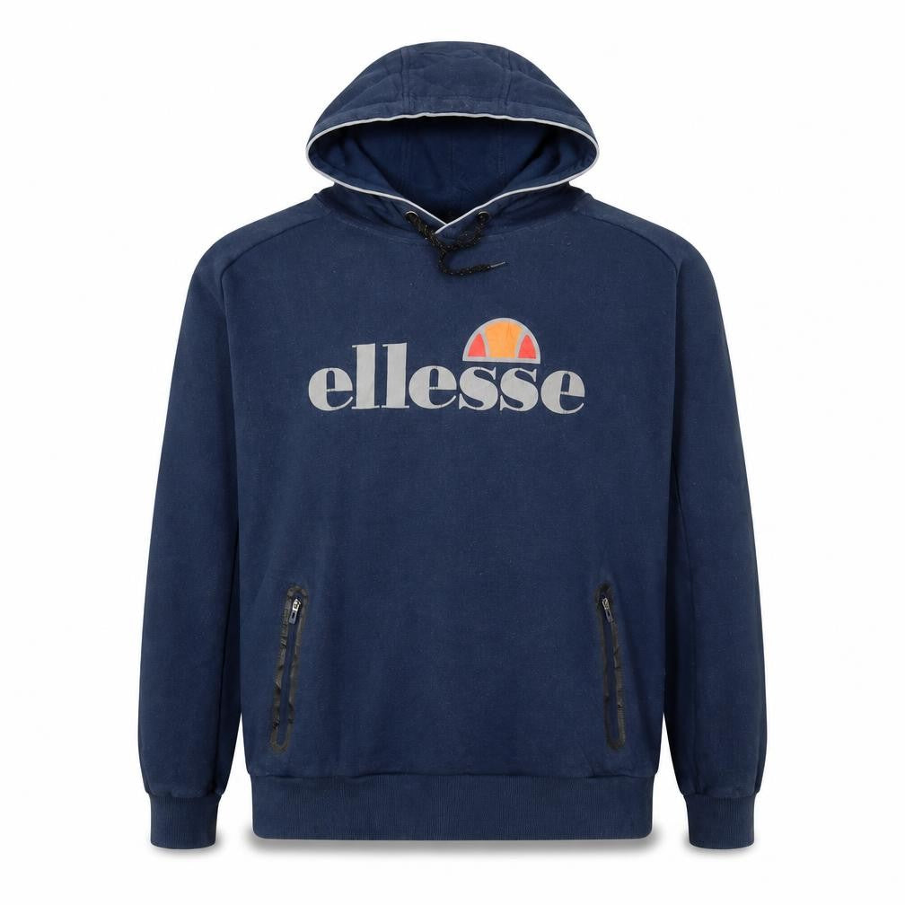 Ellesse Men's Blue Pullover Hoodie M Logo Graphic Sportswear