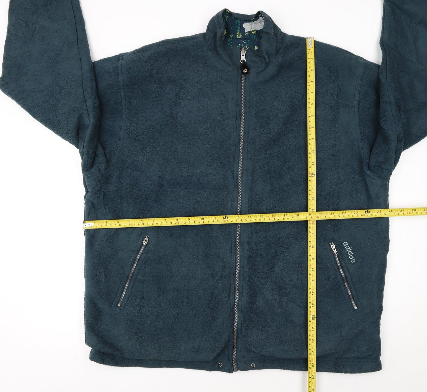 adidas Womens Blue Fleece Full Zip Jacket Size 10