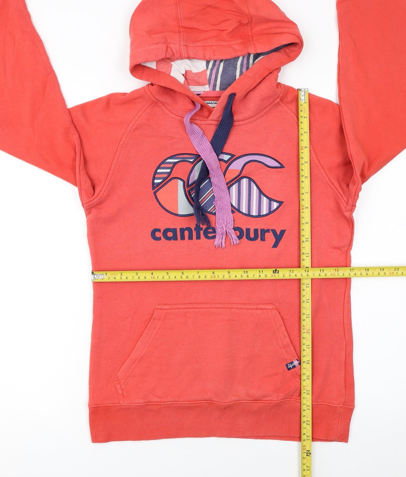 Canterbury Women's Red Hoodie Size 8 Pullover Logo Uglies Collection