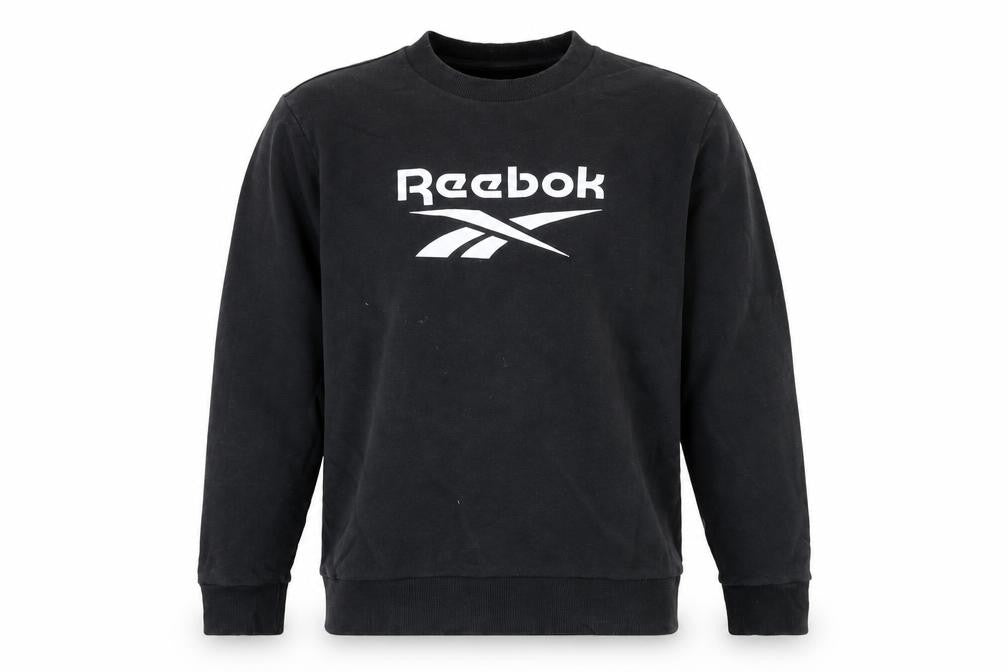 Reebok Men's Black Crew Neck Sweatshirt Size M Cotton Blend