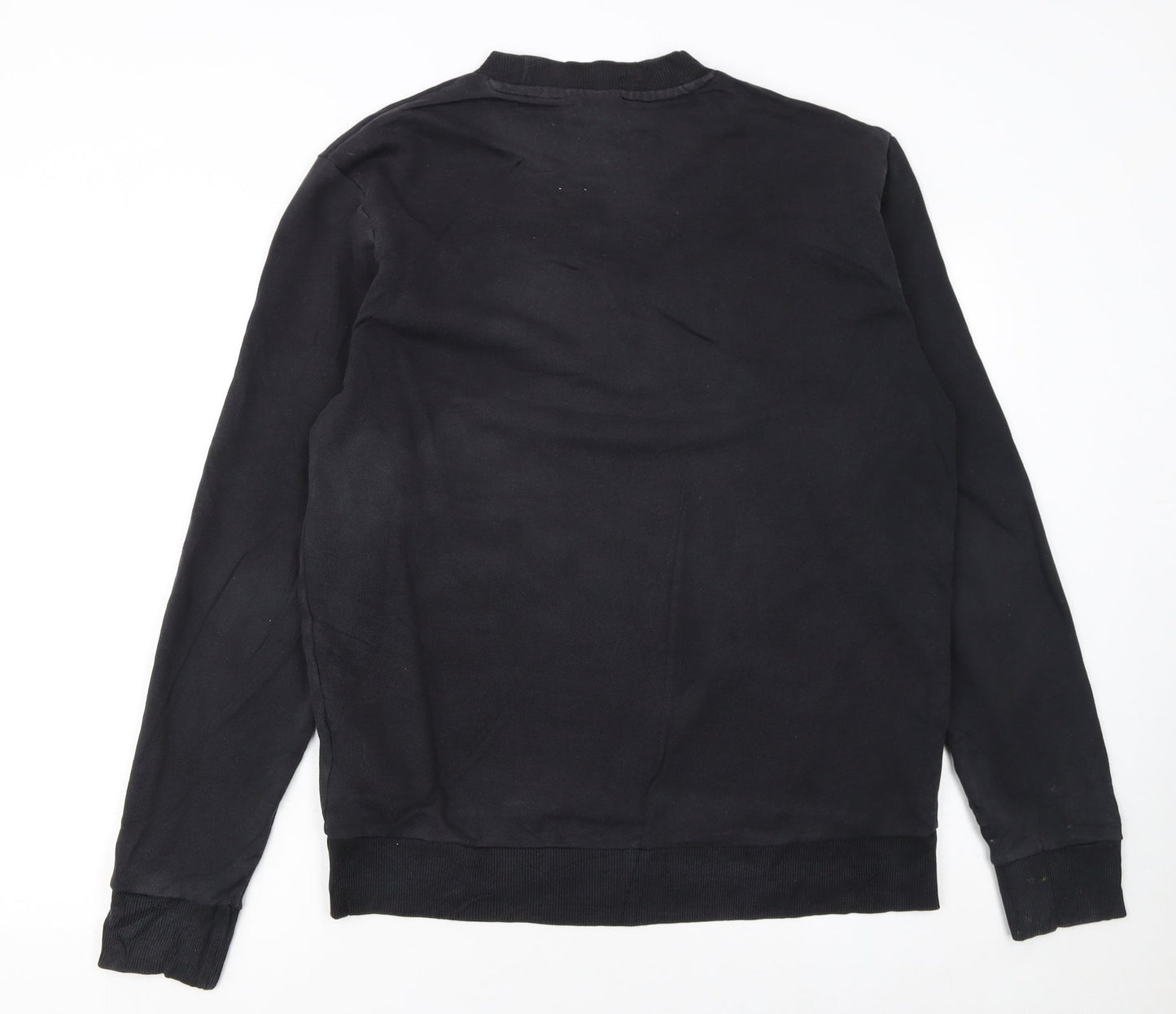 Reebok Men's Black Crew Neck Sweatshirt Size M Cotton Blend