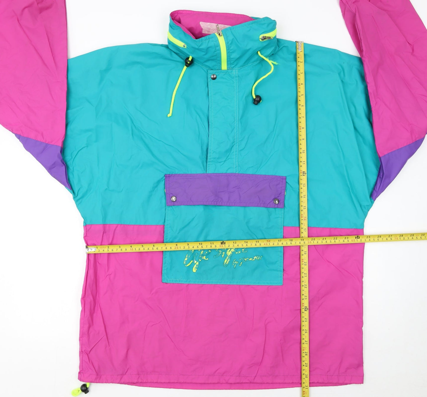 Jeantex Women's Multicoloured 80s Windbreaker Jacket Size 22