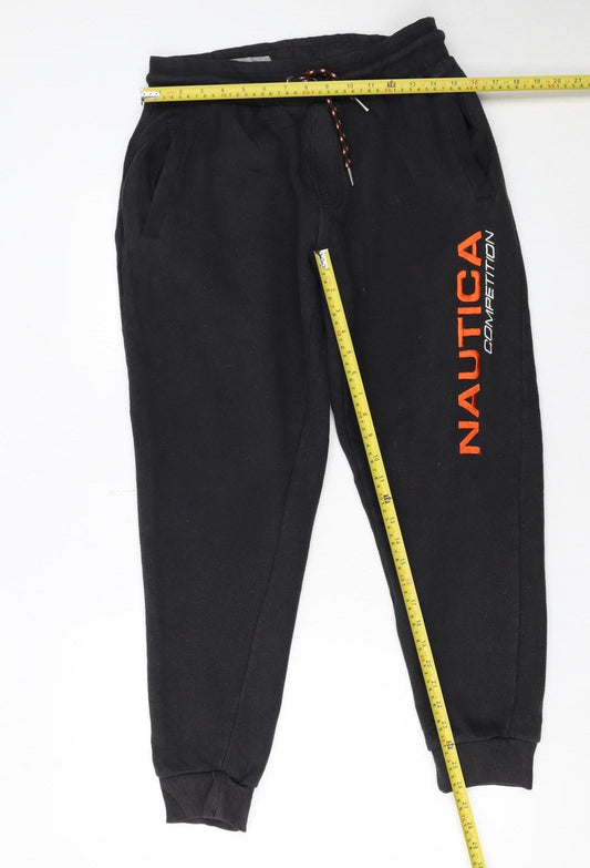 Nautica Men's Black Jogger Sweatpants Size M Cotton Blend