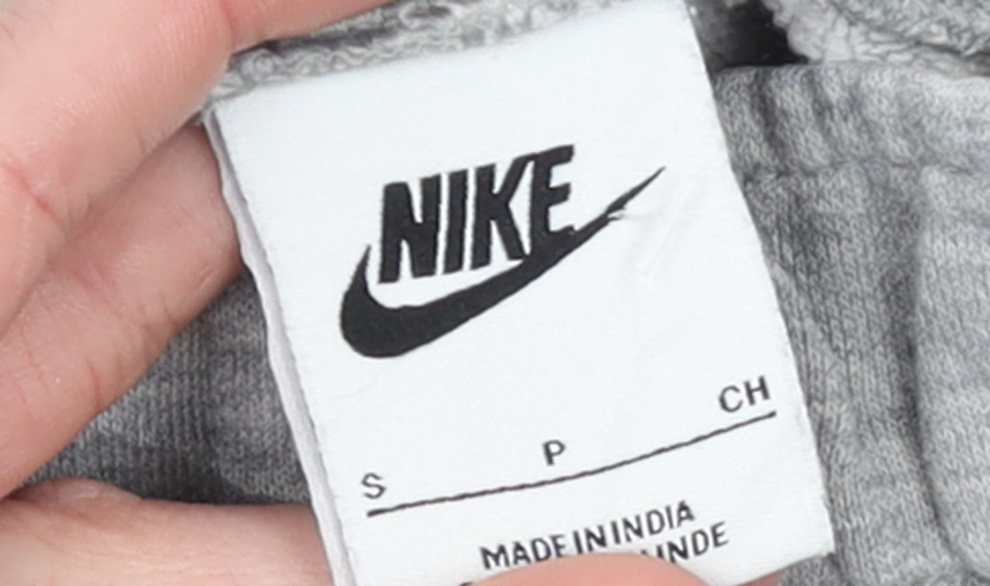 Nike Men's Grey Sweatpants S Regular Fit Cotton Blend