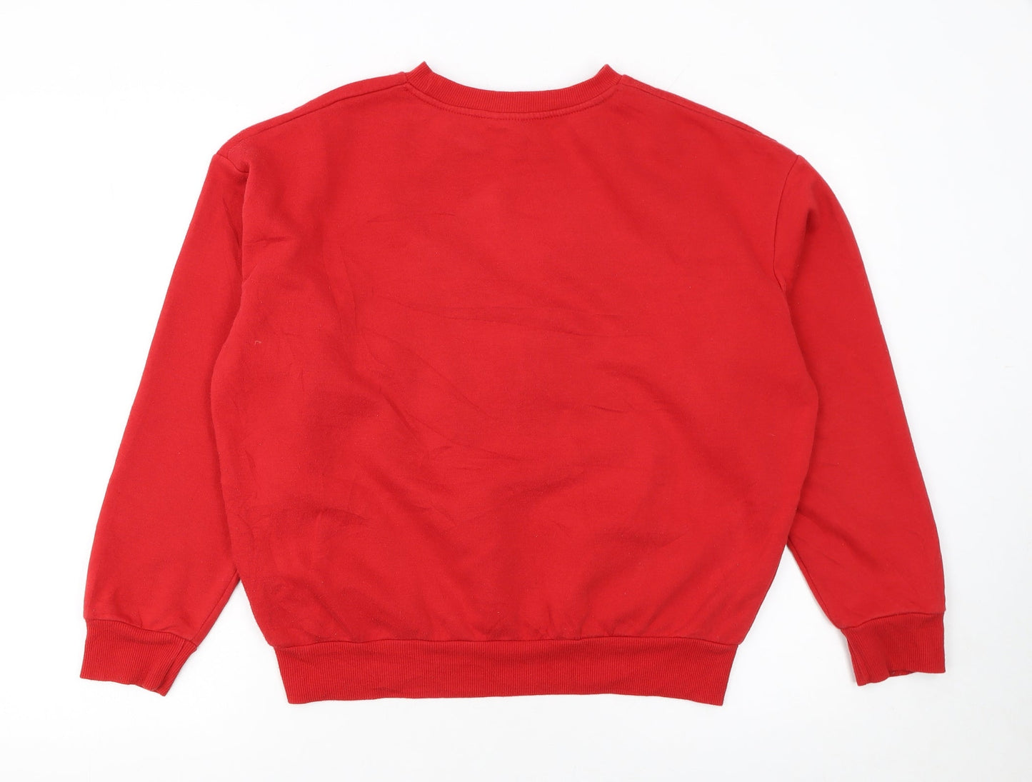 Primark Women Red Mickey Mouse Pullover Sweatshirt Size S 10/12