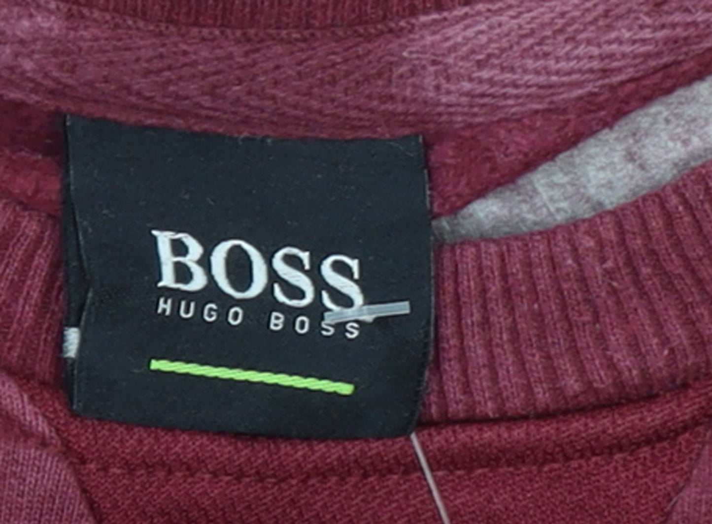 Hugo Boss Men's Red Small Pullover Sweatshirt Embroidered Logo
