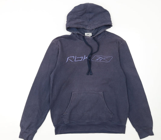Reebok Men's Blue Embroidered Pullover Hoodie Size S