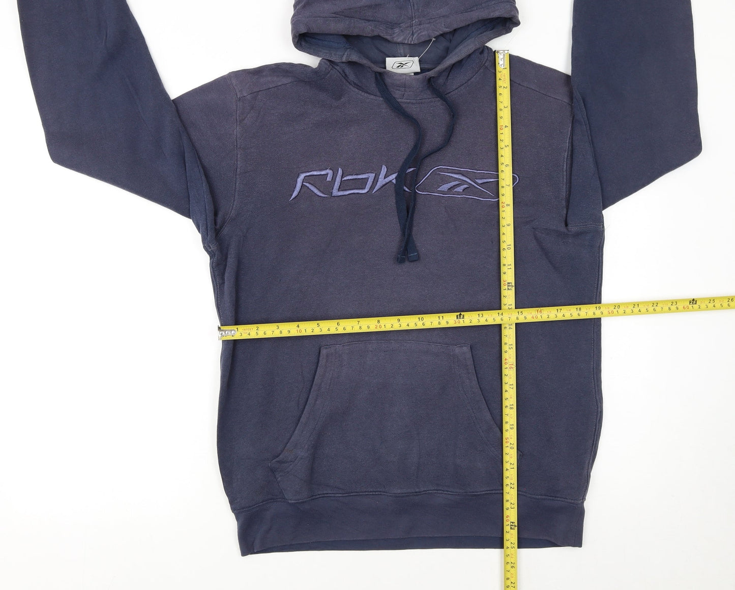 Reebok Men's Blue Embroidered Pullover Hoodie Size S
