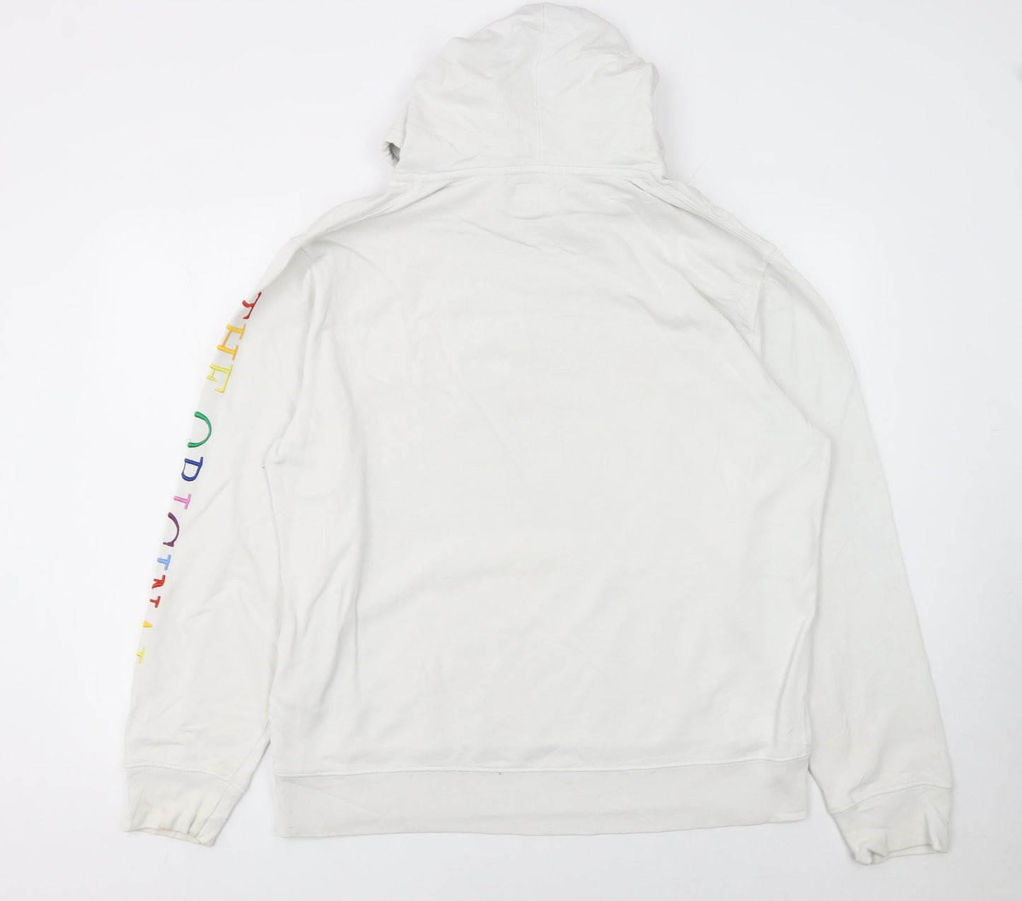 Levi's Men's White Pullover Hoodie L Logo Graphic Cotton Sweatshirt