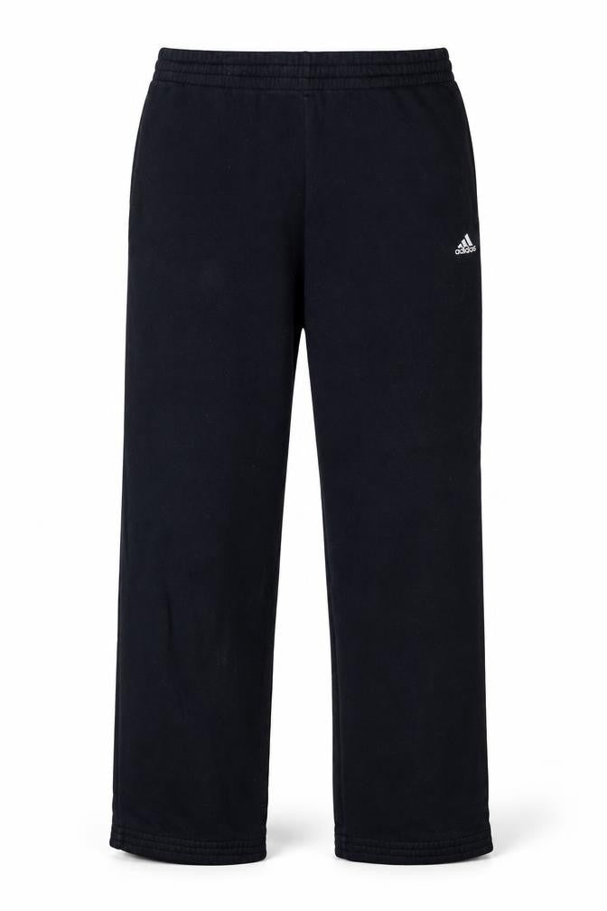 Front view of Adidas Men’s Black Fleece Sweatpants M Regular Fit Sports Casual