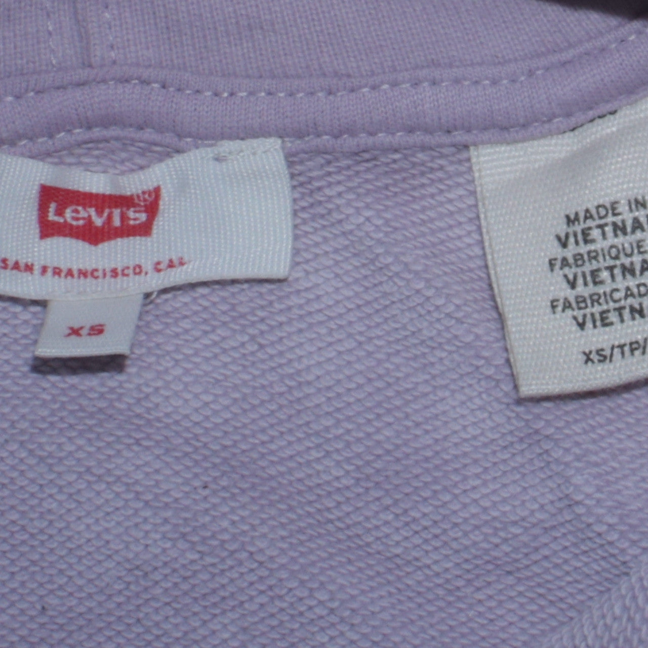 Levi's Women's Lilac Hoodie XS Pullover Cotton Blend Casual