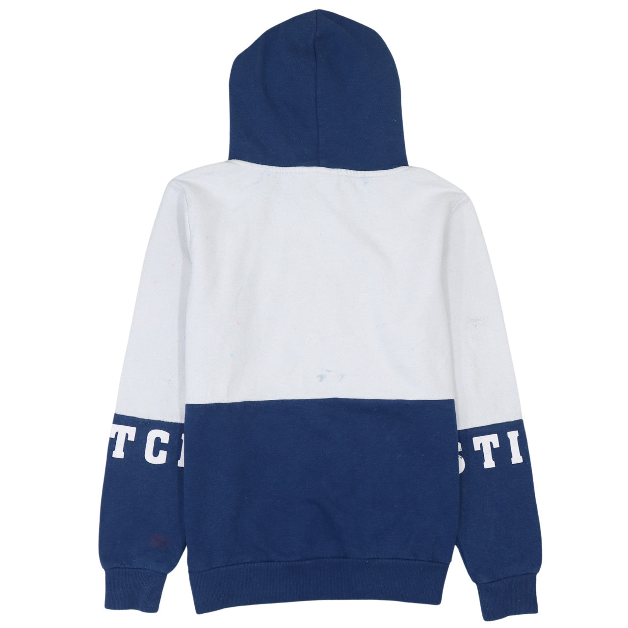 Disney Women Blue & White Stitch Hoodie Size S Pullover Sweatshirt