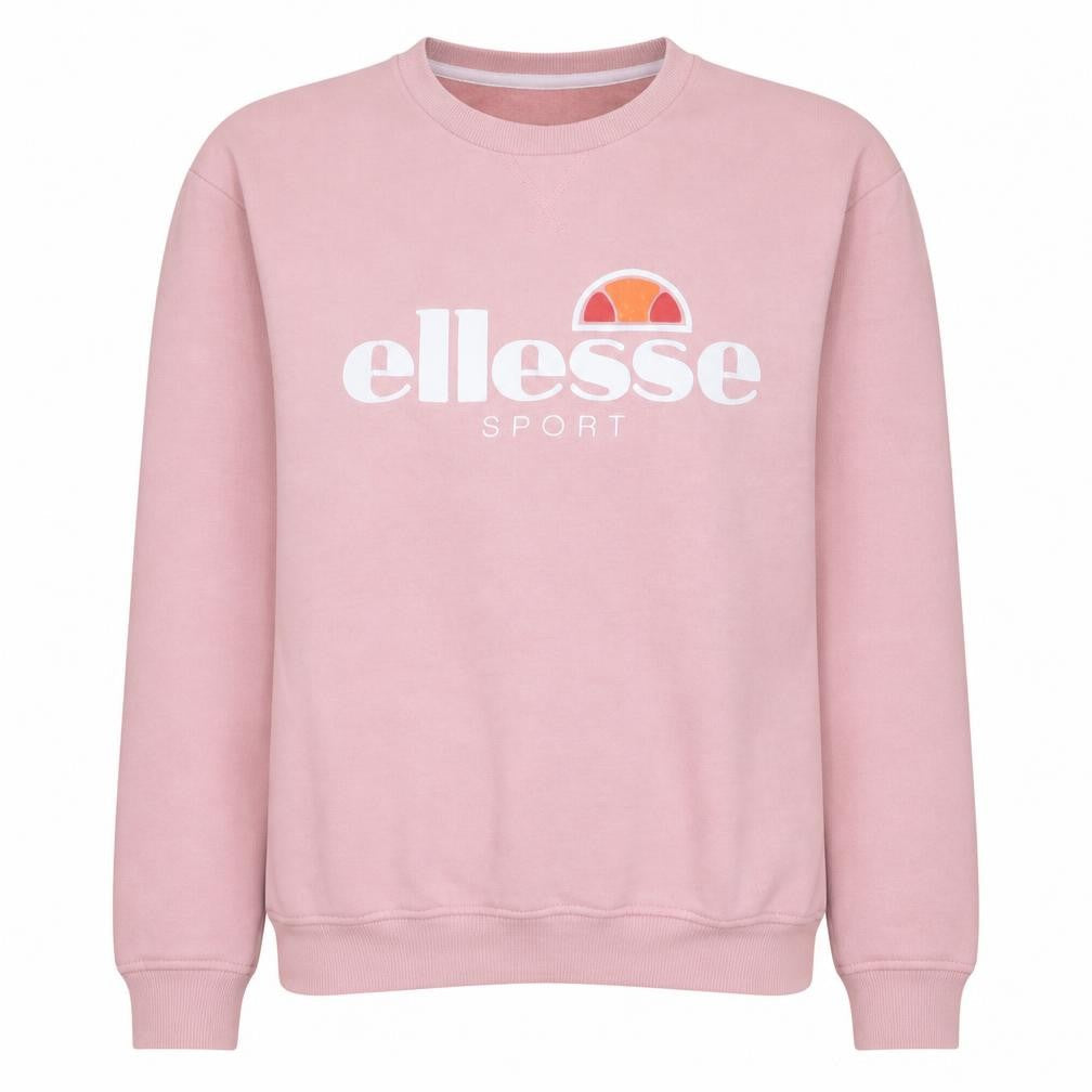 Ellesse Womens Pink Crew Neck Pullover Sweatshirt UK 10