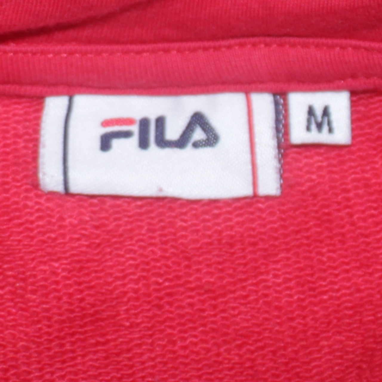 Fila Women's Red Pullover Hoodie Medium Cotton Blend Logo Style