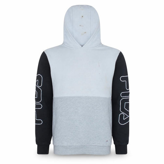 Fila Men’s Grey Pullover Hoodie XS Logo Graphic Hooded Sweatshirt