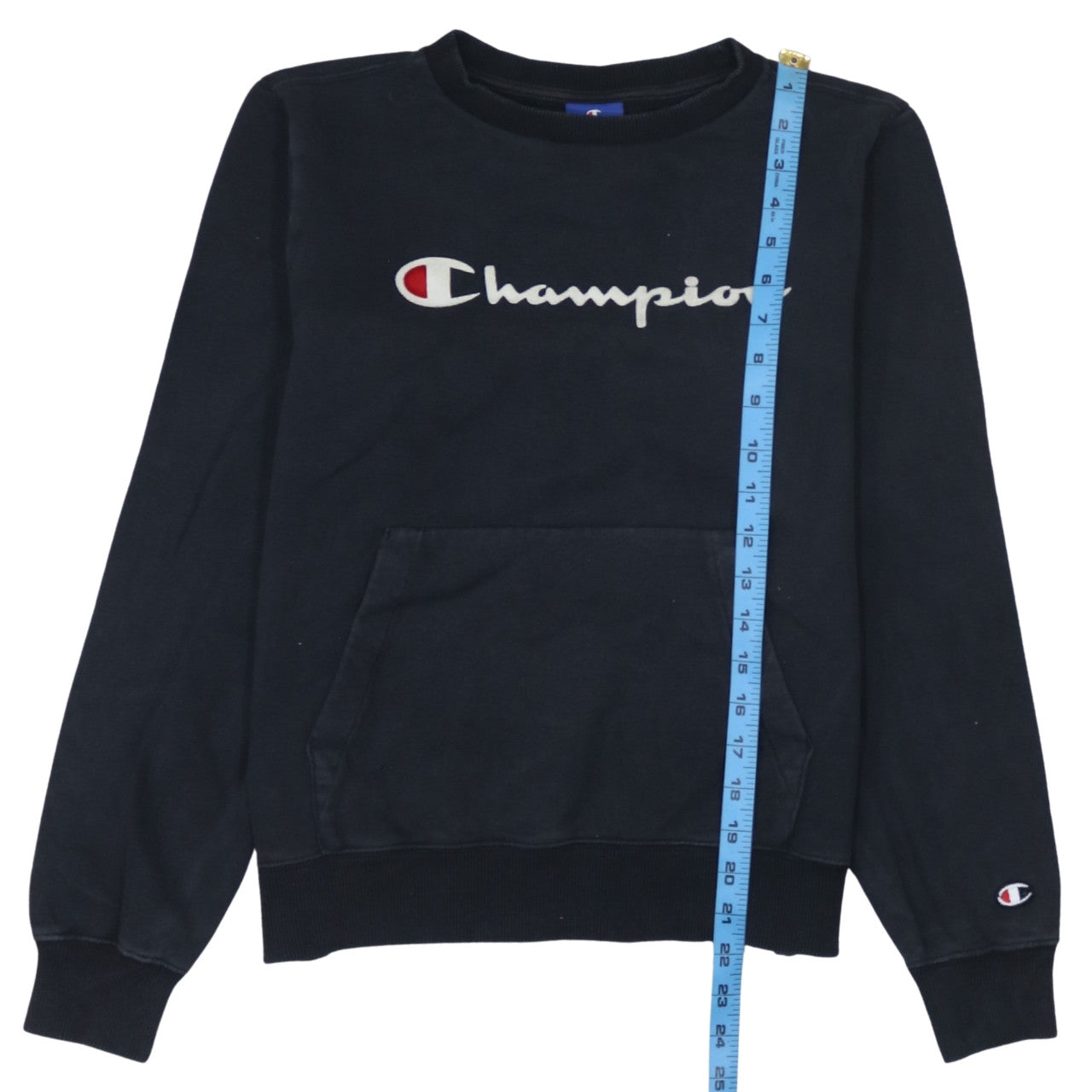 Champion Women's Black XS Pullover Sweatshirt with Logo Embroidery