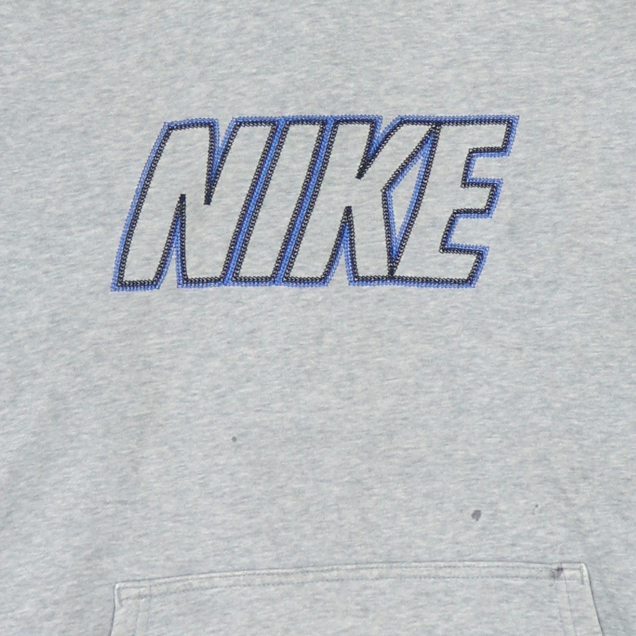 Nike Men's Grey Embroidered Logo Pullover Hoodie Size S