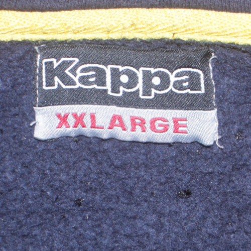Kappa Men's Blue 2XL Fleece 1/4 Zip Sports Sweatshirt
