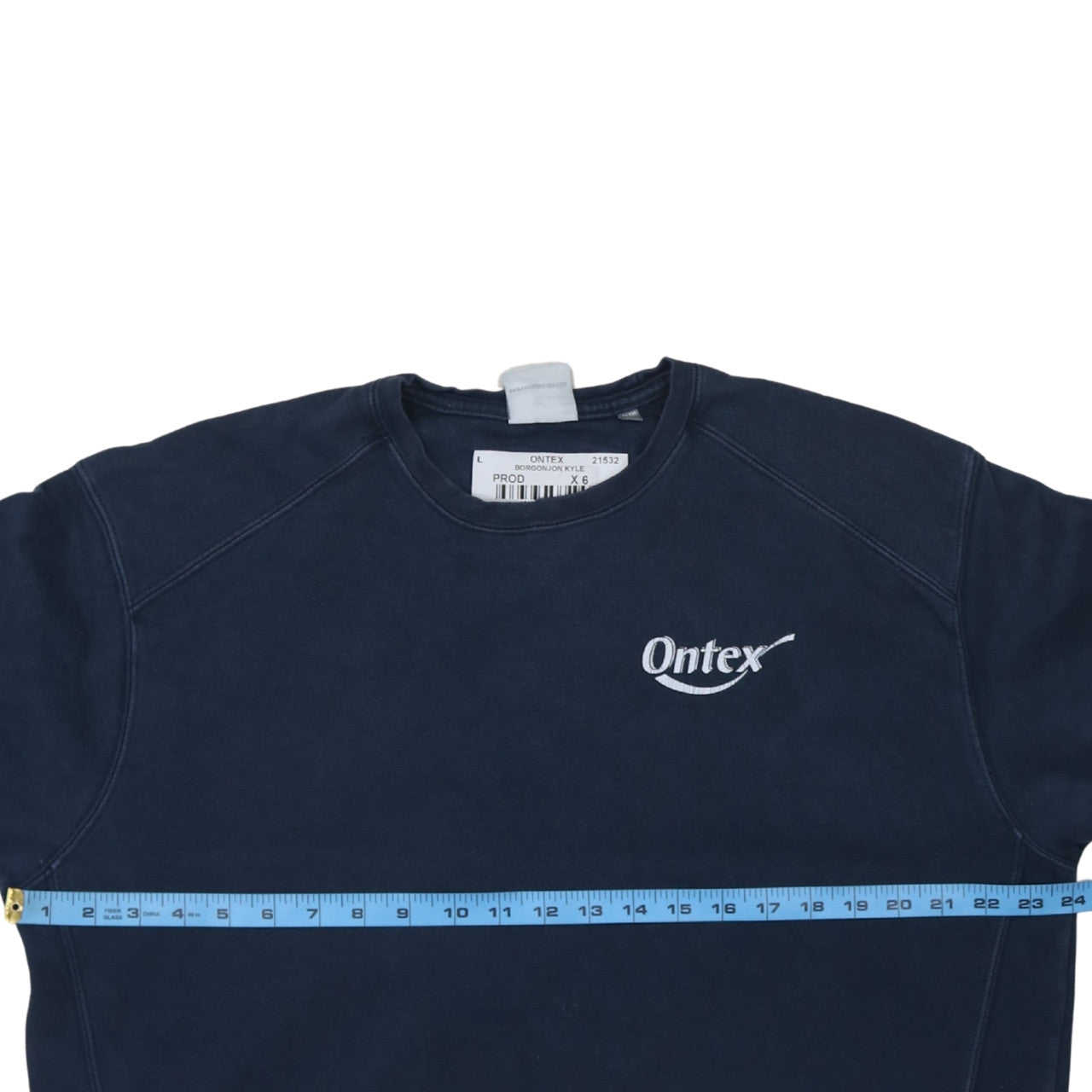 Russell Mens Blue Crew Neck Pullover Sweatshirt Size L