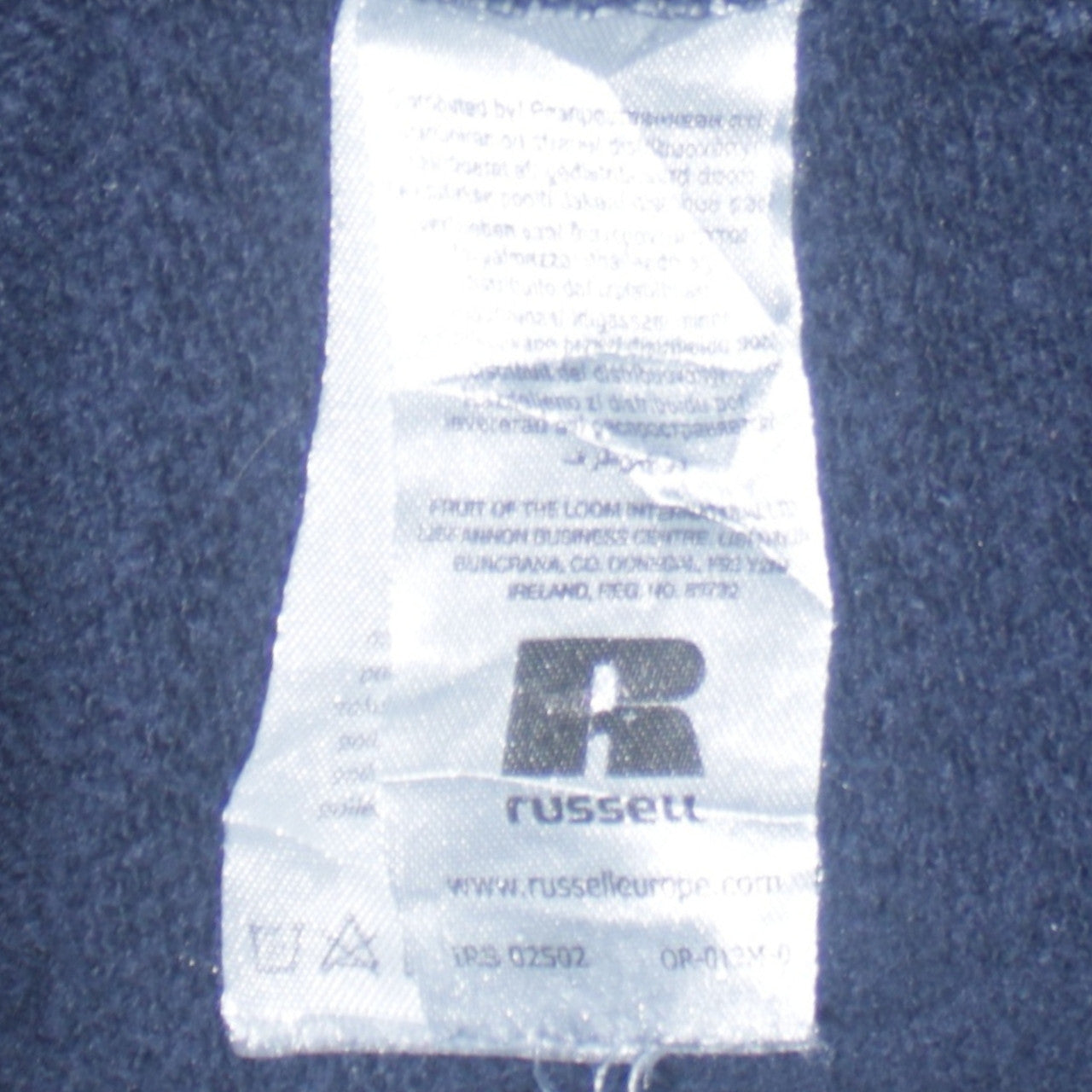 Russell Mens Blue Crew Neck Pullover Sweatshirt Size L