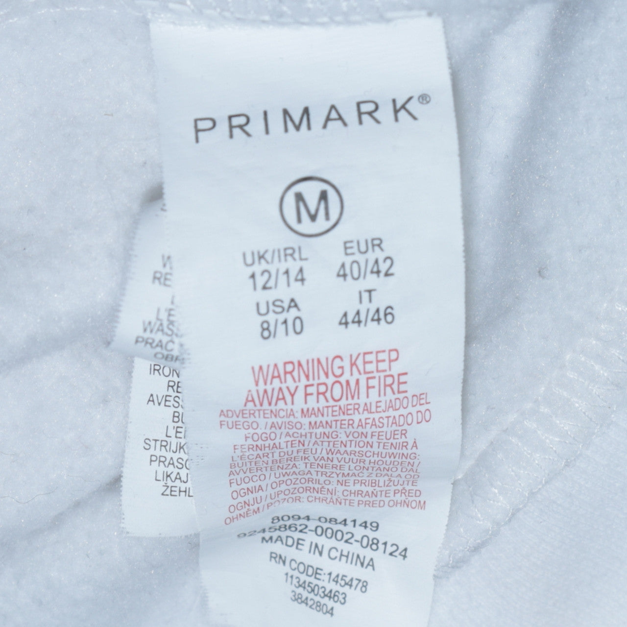 Primark Disney Women's White Mickey Mouse Pullover Hoodie Size M 12/14