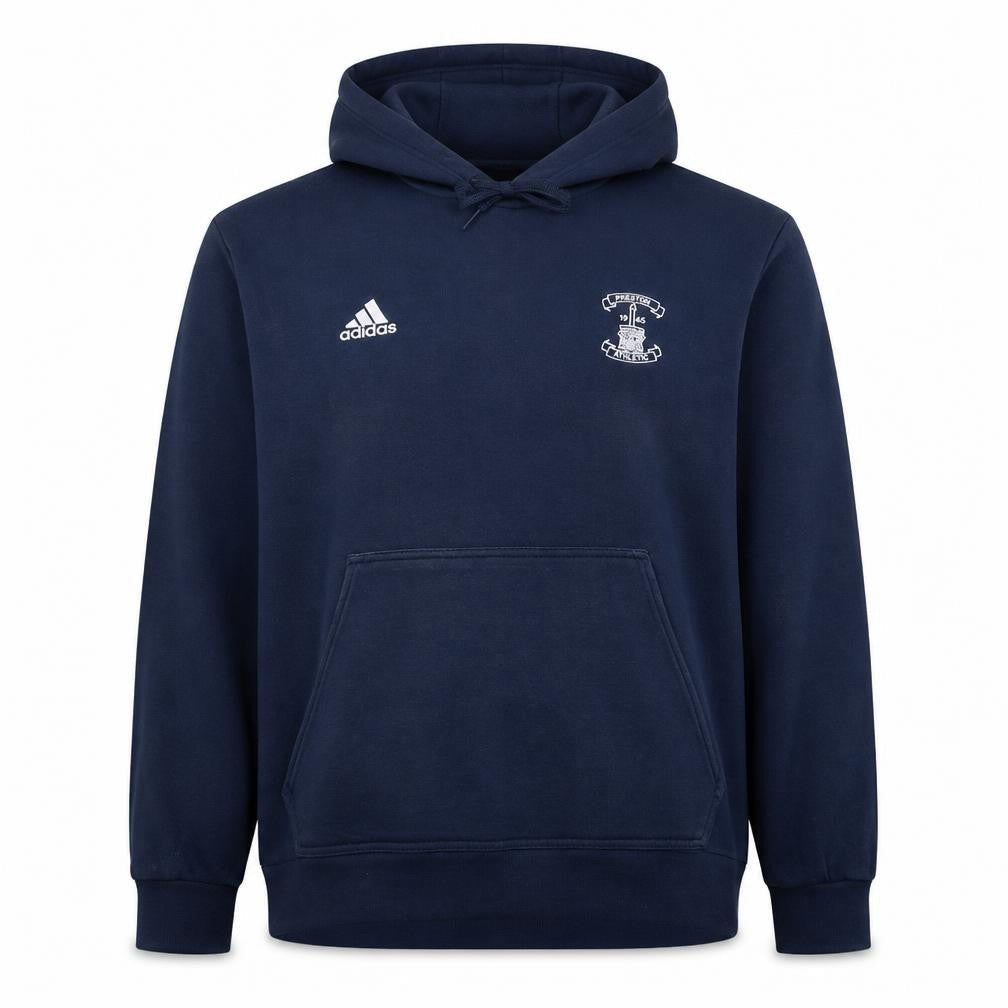 Front view of Adidas Men's Blue 2XL Pullover Hoodie Preston Athletic Logo