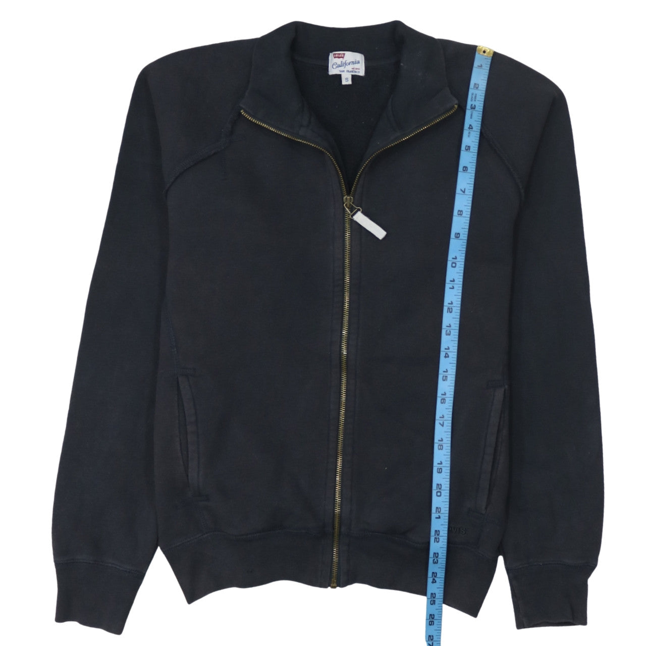 Levi's California Men's Black Size S Cotton Full Zip Track Jacket
