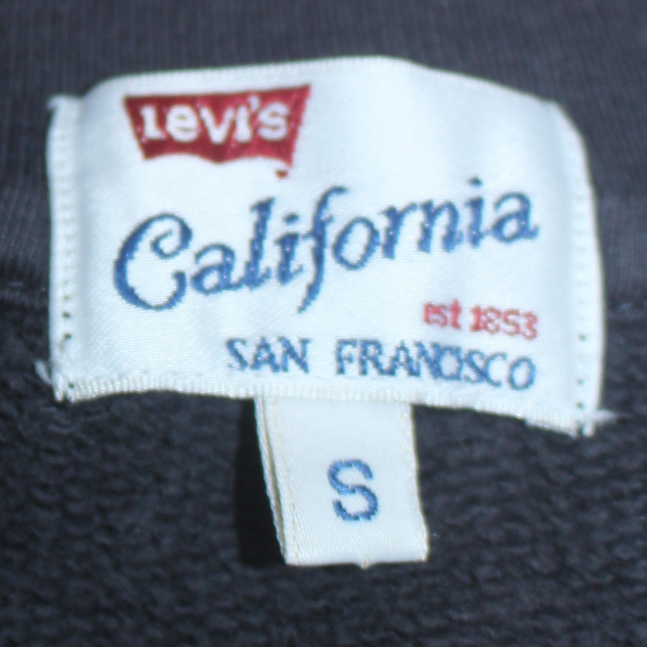 Levi's California Men's Black Size S Cotton Full Zip Track Jacket